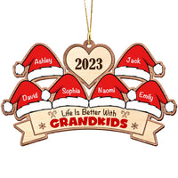 Personalized Christmas Gift For Grandma Santa Hats Ornament 28171 thumb 1