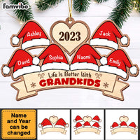 Personalized Christmas Gift For Grandma Santa Hats Ornament 28171 thumb 1