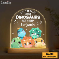 Personalized  To Go To Sleep Count Dinosaurs For Kid Plaque LED Lamp Night Light 28172 thumb 1
