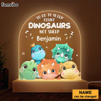 Personalized  To Go To Sleep Count Dinosaurs For Kid Plaque LED Lamp Night Light 28172 thumb 1