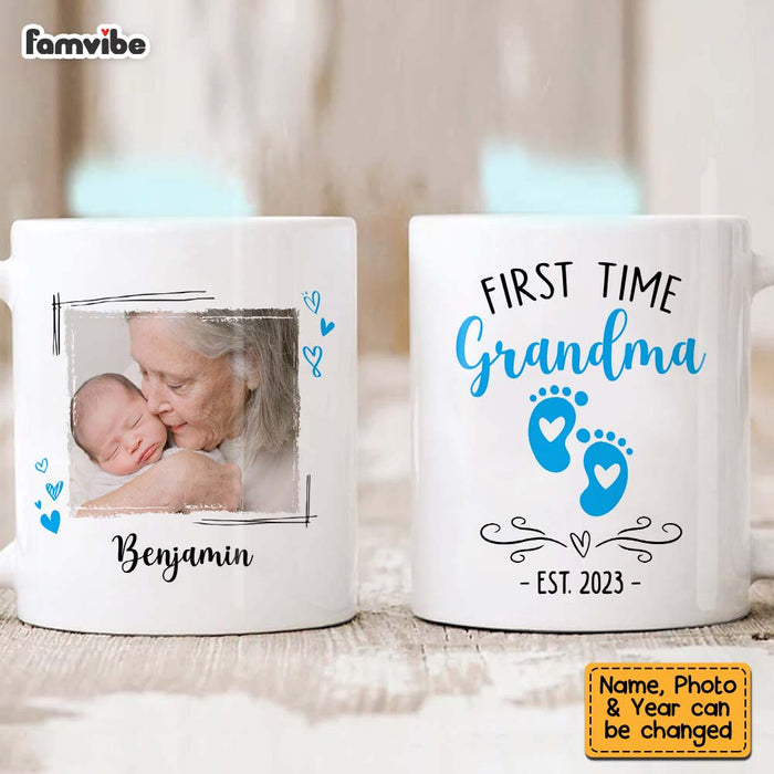 Personalized Gift For Grandma Upload Photo First Time Grandma 28174 Mug 1