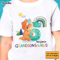 Personalized Gift For Grandson Cute Dinosaur Kid T Shirt 28175 thumb 1