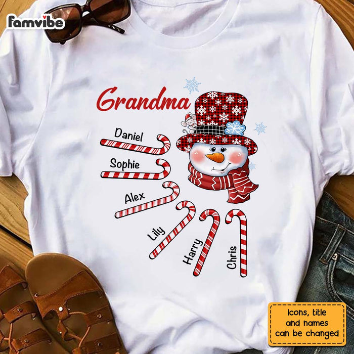 Personalized Gift For Grandma Christmas Candy Canes Shirt - Hoodie - Sweatshirt 28177 1
