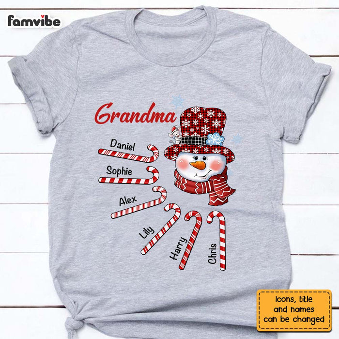 Personalized Gift For Grandma Christmas Candy Canes Shirt - Hoodie - Sweatshirt 28177 1