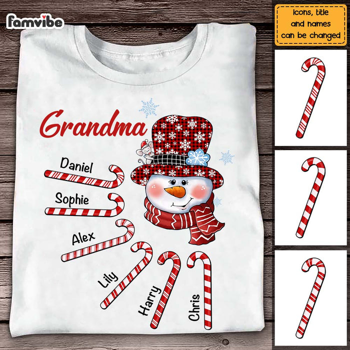 Personalized Gift For Grandma Christmas Candy Canes Shirt - Hoodie - Sweatshirt 28177 1