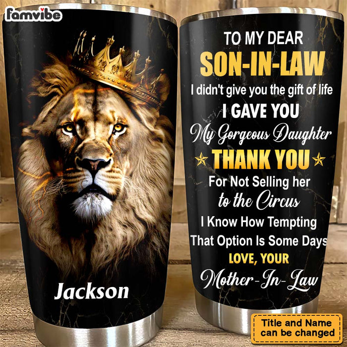 Son Tumbler 20 Oz, To My Son Tumbler, Son Tumbler From Mom, Son Lion  Tumbler, Son Coffee Mug Insulated Cup Valentine's Day Gift