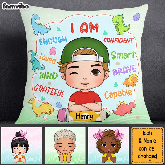 Personalized Gift For Granddaughter Affirmation I Am Kind Pillow 28181 1