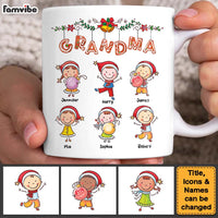Personalized Christmas Gift For Grandma Little Kids Mug 28186 thumb 1