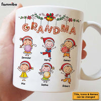 Personalized Christmas Gift For Grandma Little Kids Mug 28186 thumb 1