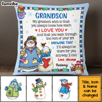 Personalized Christmas Gift For Grandson My Greatest Wish Pillow 28190 thumb 1