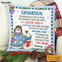Personalized Christmas Gift For Grandson My Greatest Wish Pillow 28190 thumb 1