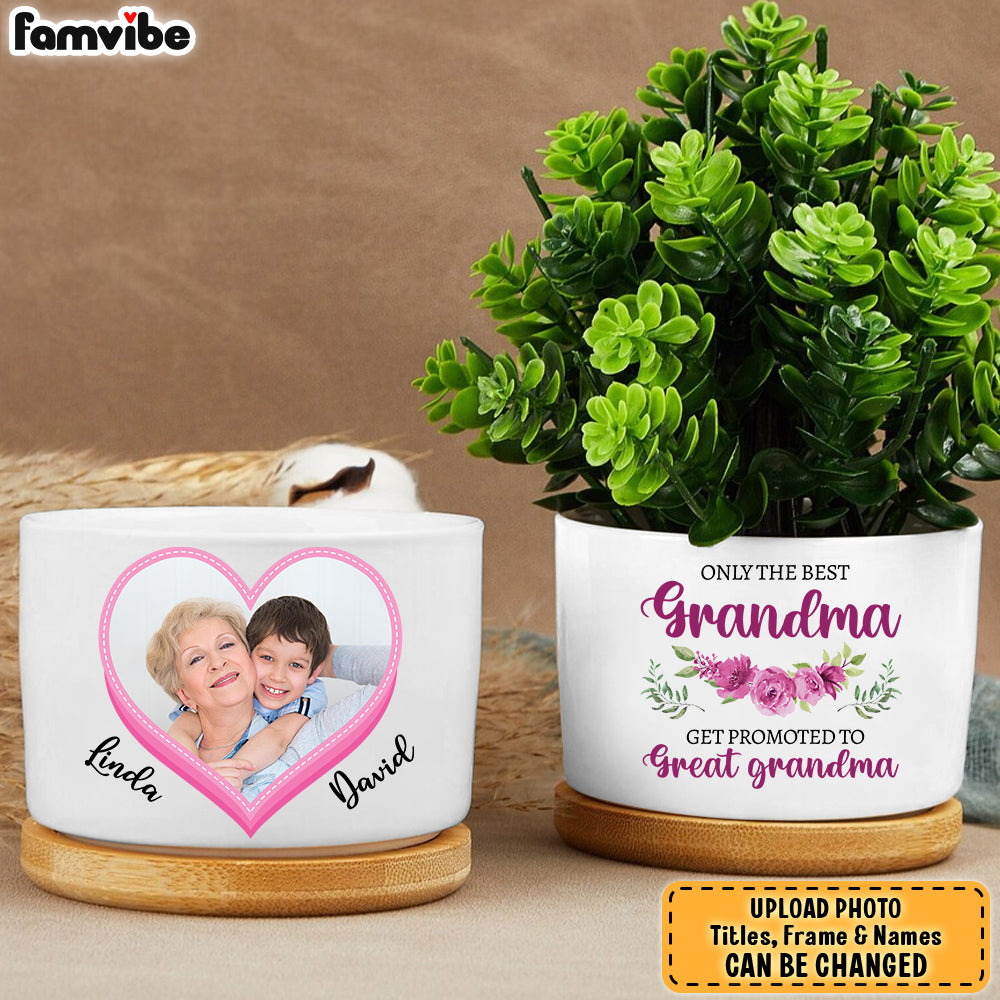 Personalized Birthday Gift For Grandma Upload Photo Plant Pot 28191 Primary Mockup