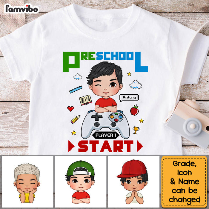 Personalized Back To School Gift For Grandson Player 1 Start Kid T Shirt 28193 1