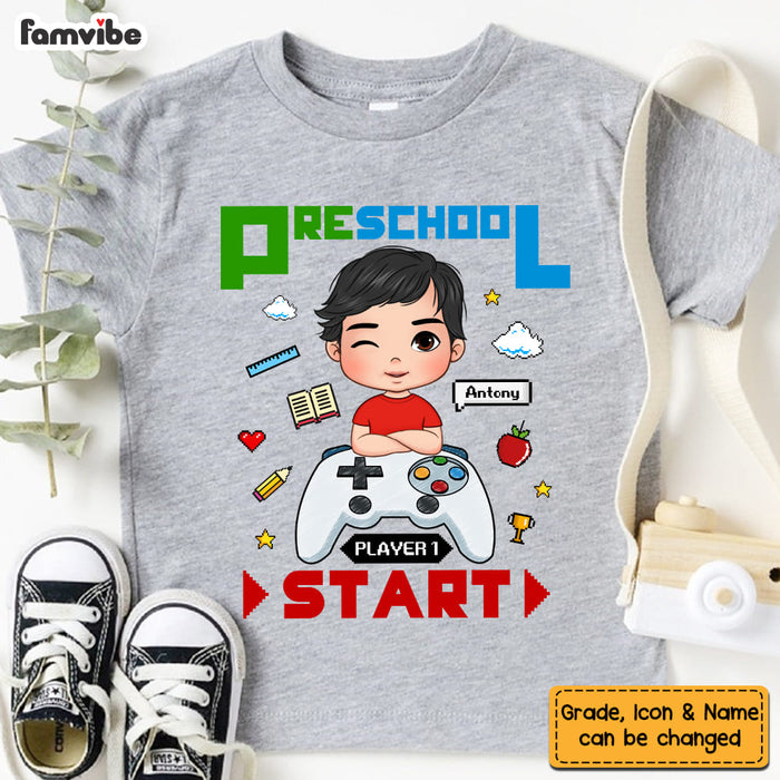 Personalized Back To School Gift For Grandson Player 1 Start Kid T Shirt 28193 1