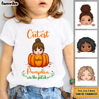 Personalized Gift For Granddaughter Cutest Pumpkin In The Patch Kid T Shirt 28194 thumb 1