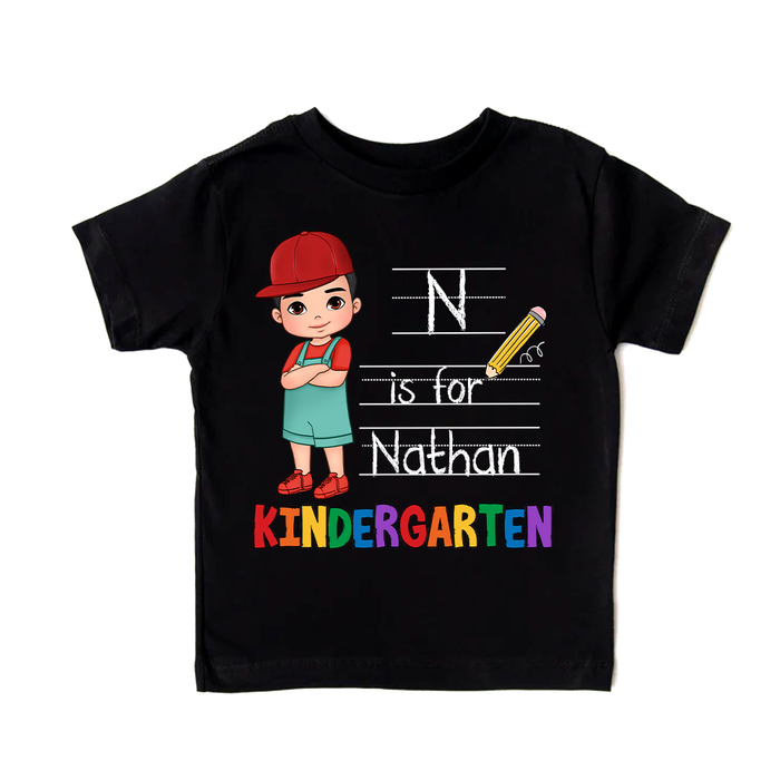Personalized Gift For Grandson Alphabet Back To School Kid T Shirt 27552 28195 1