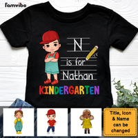 Personalized Gift For Grandson Alphabet Back To School Kid T Shirt 27552 28195 thumb 1