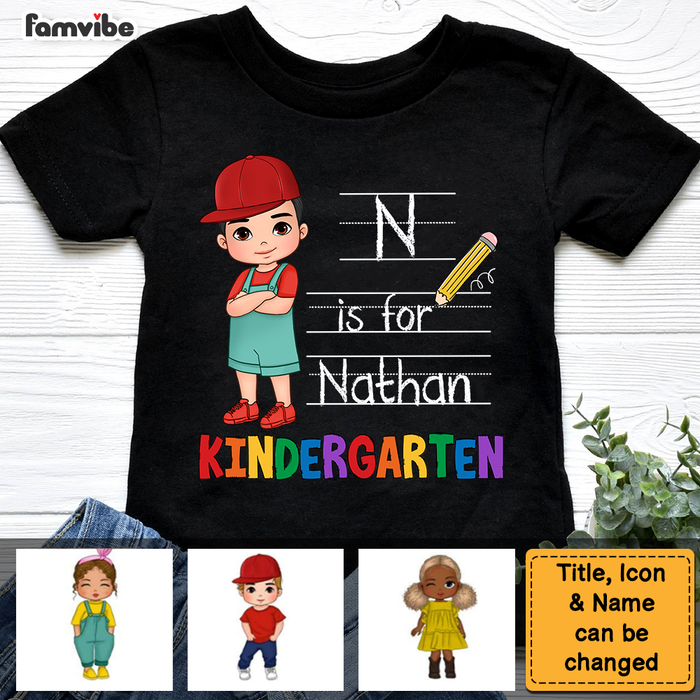 Personalized Gift For Grandson Alphabet Back To School Kid T Shirt 27552 28195 1