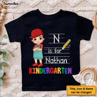 Personalized Gift For Grandson Alphabet Back To School Kid T Shirt 27552 28195 thumb 1