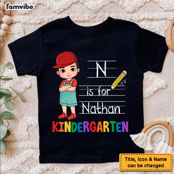 Personalized Gift For Grandson Alphabet Back To School Kid T Shirt 27552 28195 1