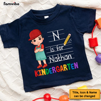 Personalized Gift For Grandson Alphabet Back To School Kid T Shirt 27552 28195 thumb 1