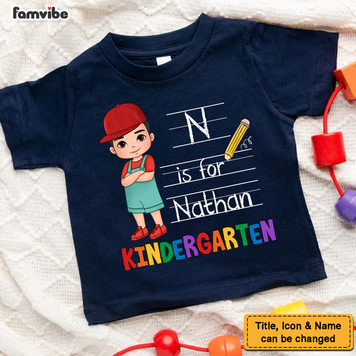 Personalized Gift For Grandson Alphabet Back To School Kid T Shirt 27552 28195 1