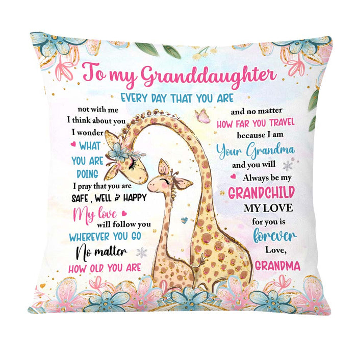 Personalized Gift For Granddaughter Love For You Is Forever Pillow 28198 1