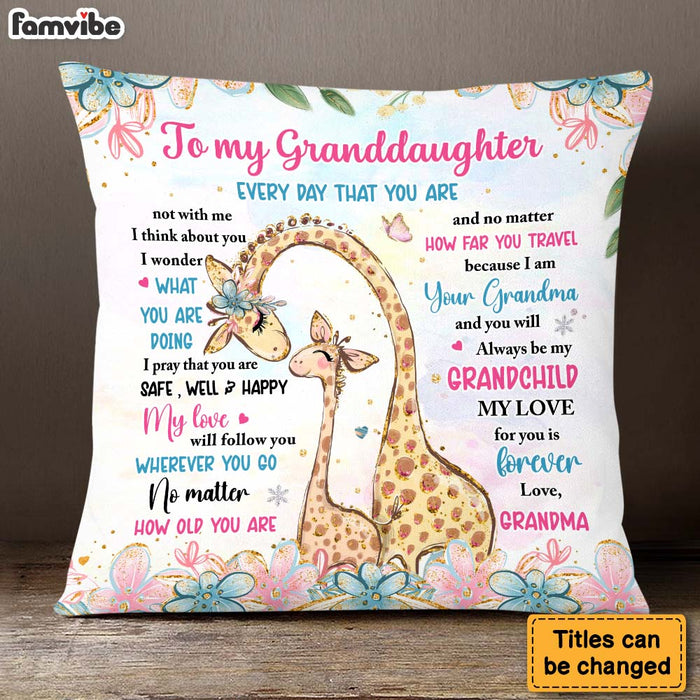 Personalized Gift For Granddaughter Love For You Is Forever Pillow 28198 1