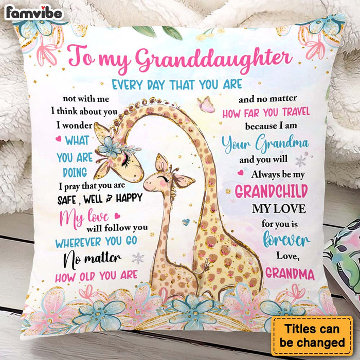 Personalized Gift For Granddaughter Love For You Is Forever Pillow 28198 1