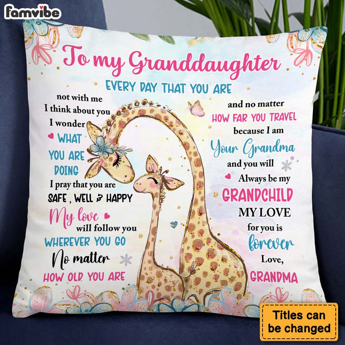 Personalized Gift For Granddaughter Love For You Is Forever Pillow 28198 1