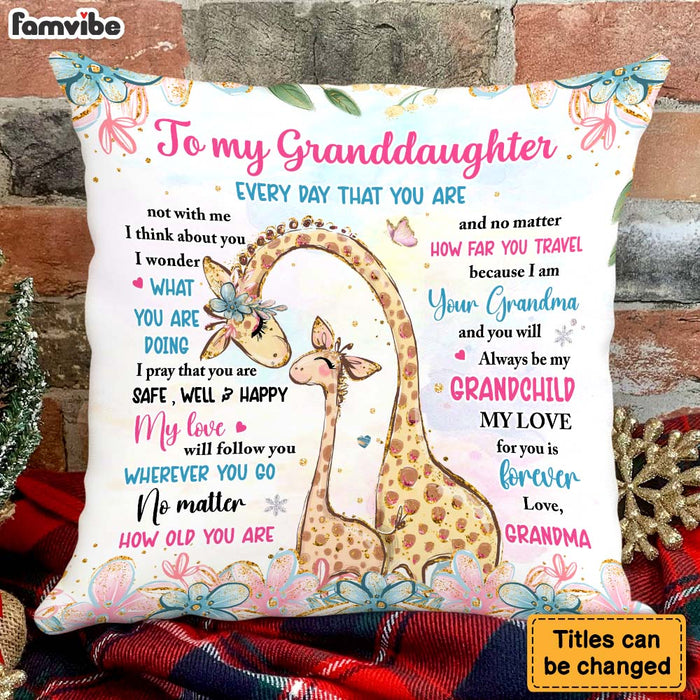 Personalized Gift For Granddaughter Love For You Is Forever Pillow 28198 1