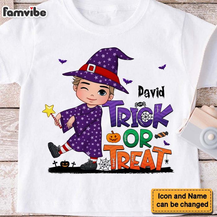 Personalized Halloween Gift For Grandson Trick Or Treat Kid T Shirt 28199 1
