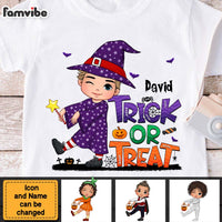 Personalized Halloween Gift For Grandson Trick Or Treat Kid T Shirt 28199 thumb 1
