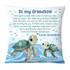 Personalized Encouragement Gift For Grandson Turtle Pillow 28201 1