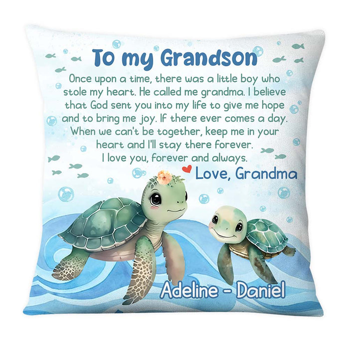 Personalized Encouragement Gift For Grandson Turtle Pillow 28201 1