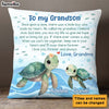 Personalized Encouragement Gift For Grandson Turtle Pillow 28201 1