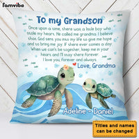 Personalized Encouragement Gift For Grandson Turtle Pillow 28201 thumb 1