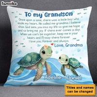 Personalized Encouragement Gift For Grandson Turtle Pillow 28201 thumb 1