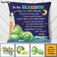 Personalized Gift For Grandson Sleeping Dino "To my Grandson" Pillow 28203 thumb 1