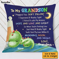 Personalized Gift For Grandson Sleeping Dino "To my Grandson" Pillow 28203 thumb 1