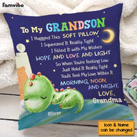 Personalized Gift For Grandson Sleeping Dino "To my Grandson" Pillow 28203 thumb 1