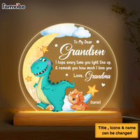 Personalized Gift For Grandson Plaque LED Lamp Night Light 28206 thumb 1