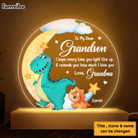 Personalized Gift For Grandson Plaque LED Lamp Night Light 28206 thumb 1