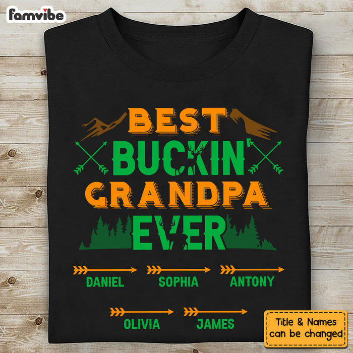 Personalized Gift For Grandpa  'Buckin Grandpa' Shirt - Hoodie - Sweatshirt 28210 1