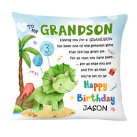 Personalized Gift For Grandson Dinosaur The Greatest Gift Pillow 28213 thumb 1