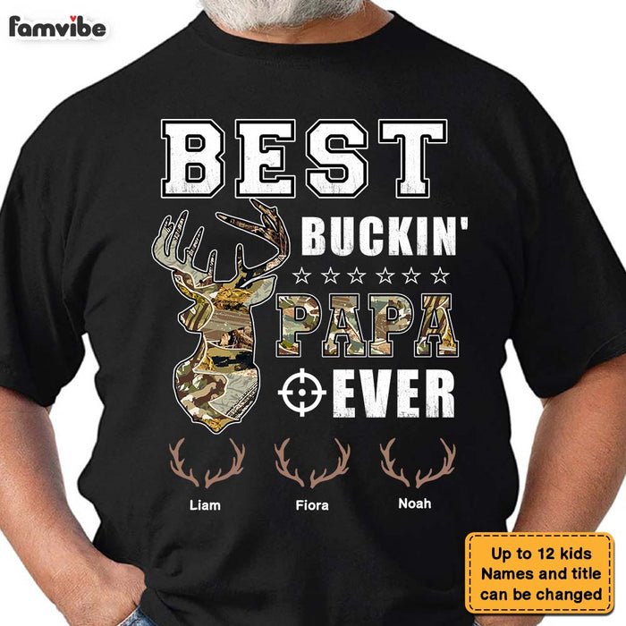 Personalized Gift For Grandpa Hunting Buckin Papa Shirt - Hoodie - Sweatshirt 28214 1