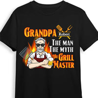 Personalized  The Man The Myth The Grill Master Grandpa Shirt - Hoodie - Sweatshirt 28215 thumb 1