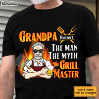 Personalized  The Man The Myth The Grill Master Grandpa Shirt - Hoodie - Sweatshirt 28215 thumb 1