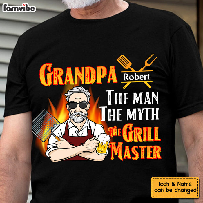 Personalized  The Man The Myth The Grill Master Grandpa Shirt - Hoodie - Sweatshirt 28215 1