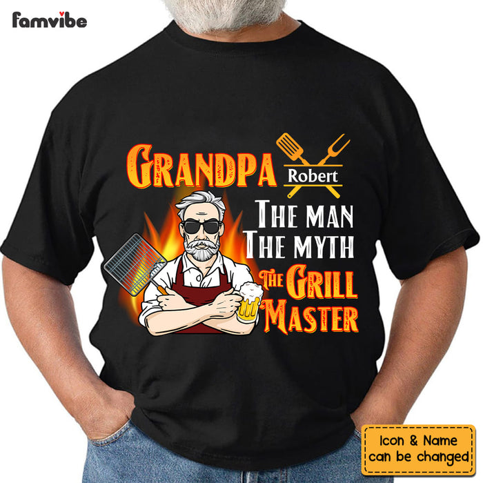 Personalized  The Man The Myth The Grill Master Grandpa Shirt - Hoodie - Sweatshirt 28215 1